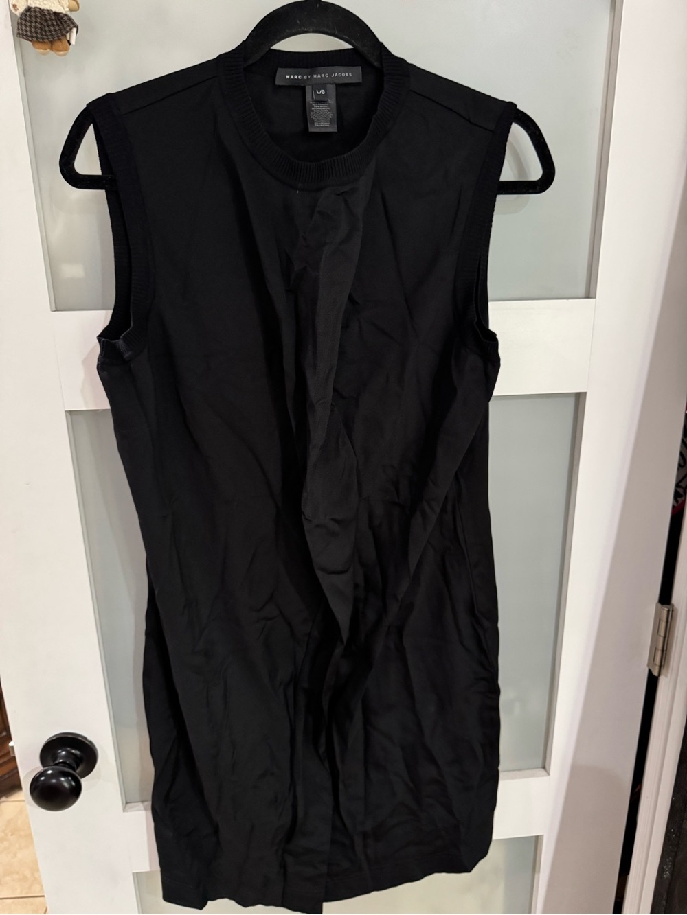 Marc by Marc Jacobs Black Sleeveless Crewneck Mini Dress